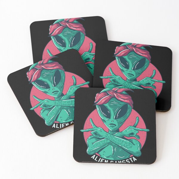 Item preview, Green Alien Gangsta | Cool Gang Sign with Headband designed and sold by TurtleDojo.