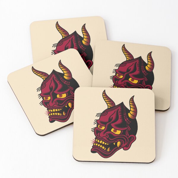 Item preview, Salty-Dog American Traditional Hannya Demon Noh Mask designed and sold by salty-dog.