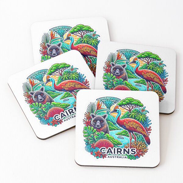Item preview, Vintage Minimal Retro Travel Sticker - Cairns Australia Wilderness Adventure designed and sold by pod24.