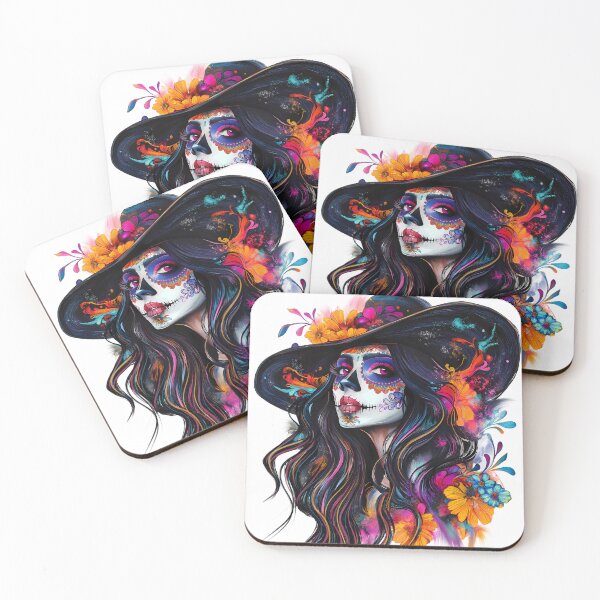 Item preview, Copy of A vibrant sugar skull portrait  designed and sold by natalidesign.