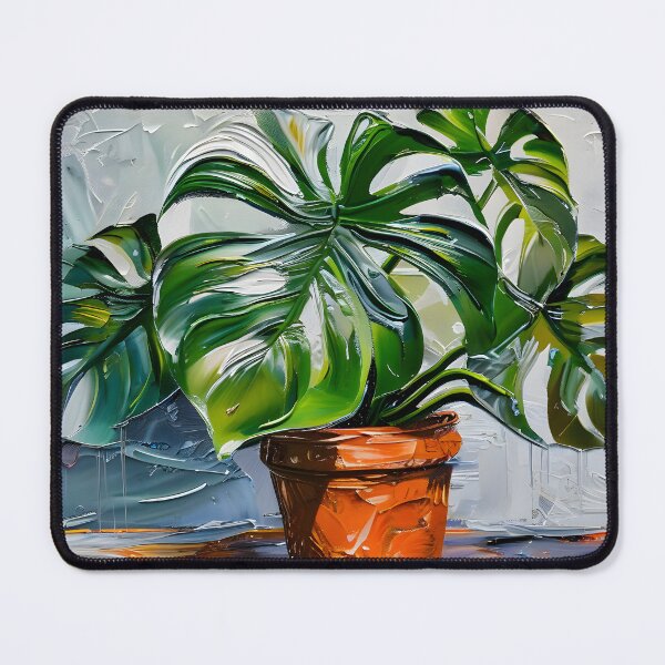 Item preview, Monstera Deliciosa Variegata Plant Oil Digital Painting designed and sold by PurrGreen.
