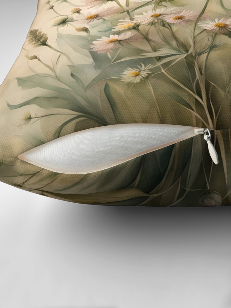 Wildflower Symphony: A Vintage Floral Collection Pillow