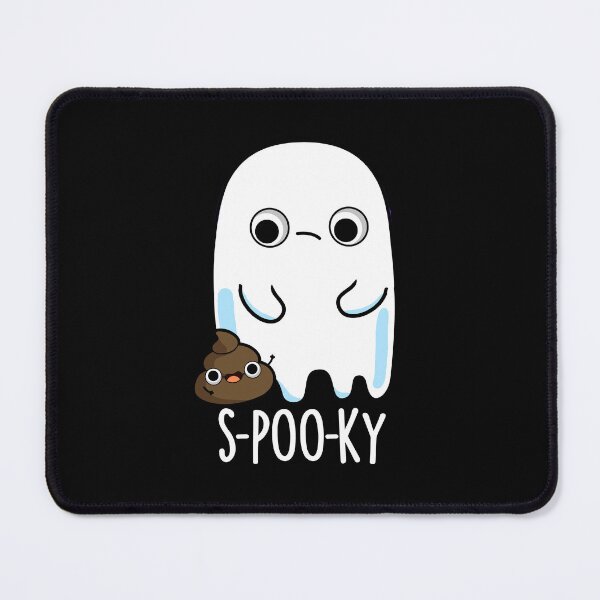 Item preview, S-poo-ky Funny Ghost Poop Pun (Dark BG) designed and sold by punnybone.