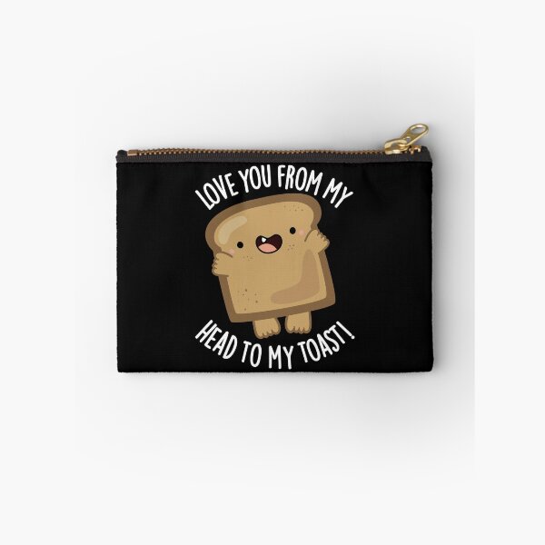 Item preview, Love You From My Head To My Toast Funny Bread Pun (Dark BG) designed and sold by punnybone.