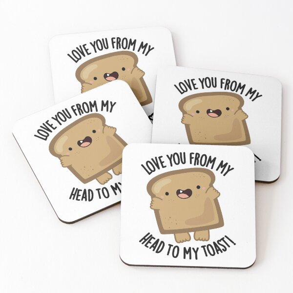 Item preview, Love You From My Head To My Toast Funny Bread Pun  designed and sold by punnybone.