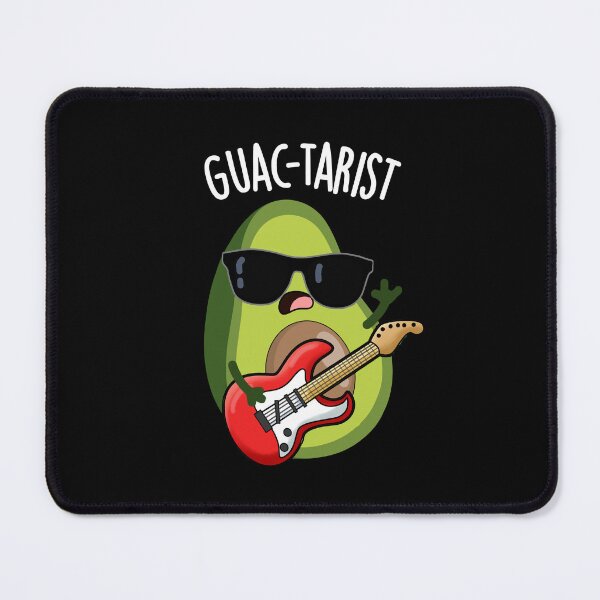 Item preview, Guac-tarist Funny Avocado Pun (Dark BG) designed and sold by punnybone.