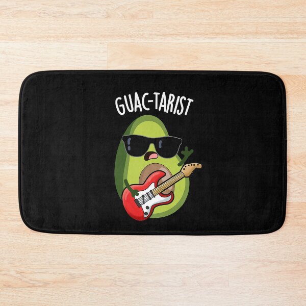 Item preview, Guac-tarist Funny Avocado Pun (Dark BG) designed and sold by punnybone.