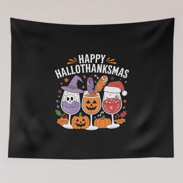 Item preview, Happy Hallo Thanks Mas Funny Witch Pumpkin Santa Claus designed and sold by Adrian Kane.
