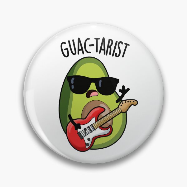 Item preview, Guac-tarist Funny Avocado Pun  designed and sold by punnybone.