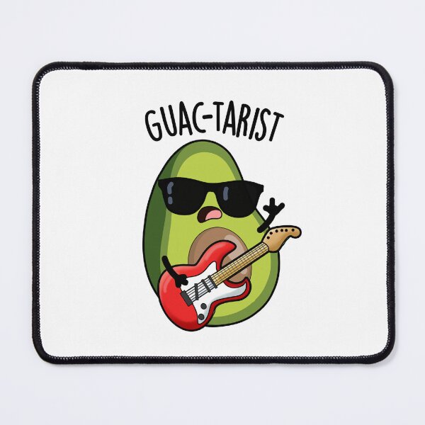 Item preview, Guac-tarist Funny Avocado Pun  designed and sold by punnybone.