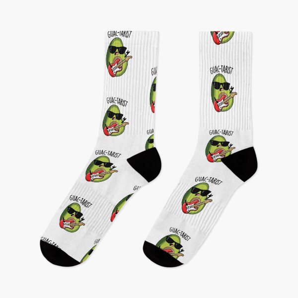 Item preview, Guac-tarist Funny Avocado Pun  designed and sold by punnybone.