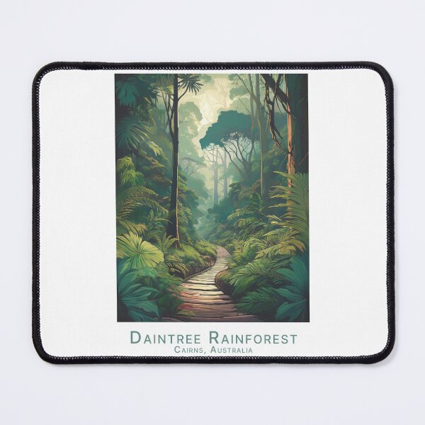 Item preview, Vintage Minimal Retro Travel Poster - Daintree Rainforest Cairns Australia designed and sold by pod24.