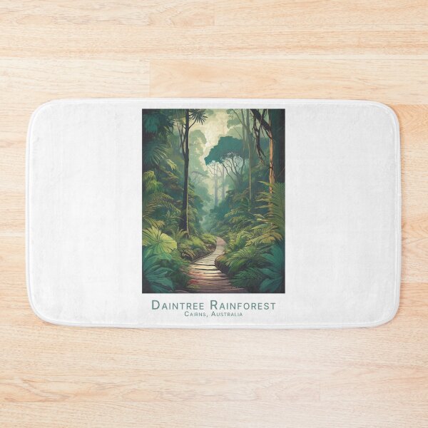 Item preview, Vintage Minimal Retro Travel Poster - Daintree Rainforest Cairns Australia designed and sold by pod24.