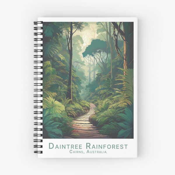 Item preview, Vintage Minimal Retro Travel Poster - Daintree Rainforest Cairns Australia designed and sold by pod24.