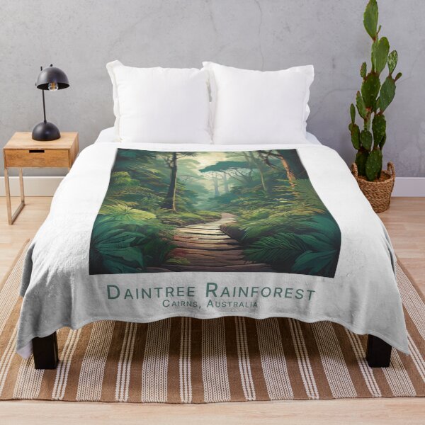 Item preview, Vintage Minimal Retro Travel Poster - Daintree Rainforest Cairns Australia designed and sold by pod24.