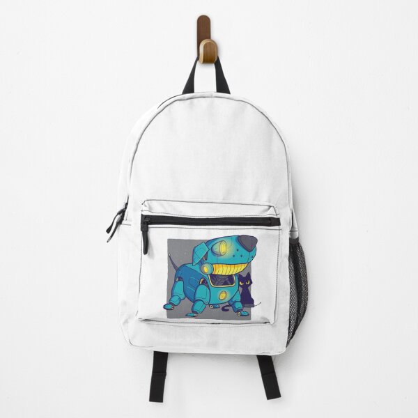 Item preview, Blue Robot Dog with Black Cat | Fun Futuristic designed and sold by TurtleDojo.