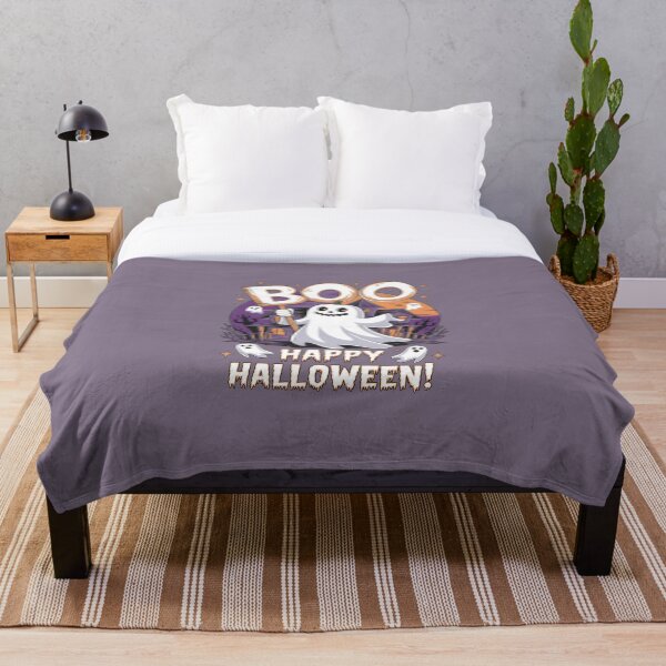 Item preview, Boo Happy Halloween cute ghost pastel colors designed and sold by VanillaBlueSky.