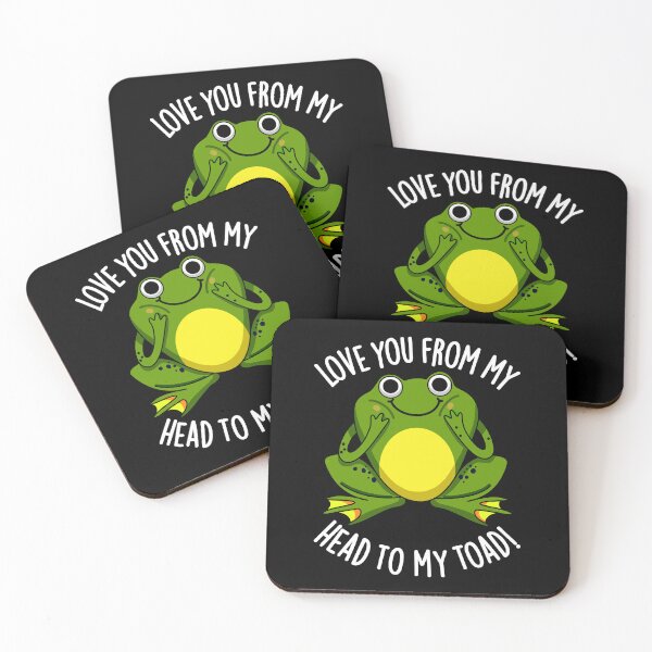 Item preview, Love You From My Head To My Toad Funny Animal Pun (Dark BG) designed and sold by punnybone.