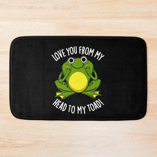 Item preview, Love You From My Head To My Toad Funny Animal Pun (Dark BG) designed and sold by punnybone.
