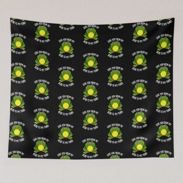 Item preview, Love You From My Head To My Toad Funny Animal Pun (Dark BG) designed and sold by punnybone.