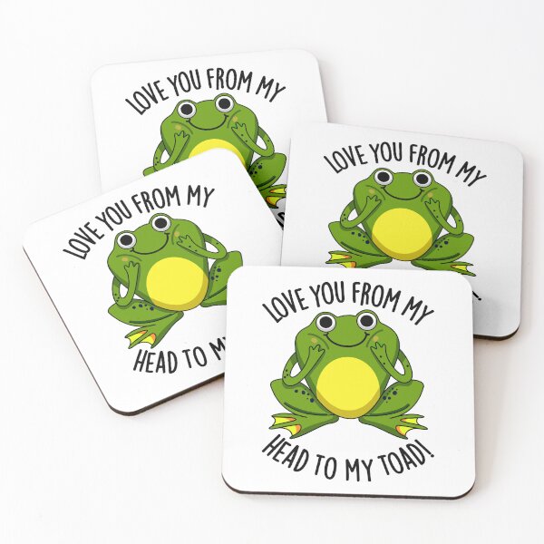 Item preview, Love You From My Head To My Toad Funny Animal Pun  designed and sold by punnybone.
