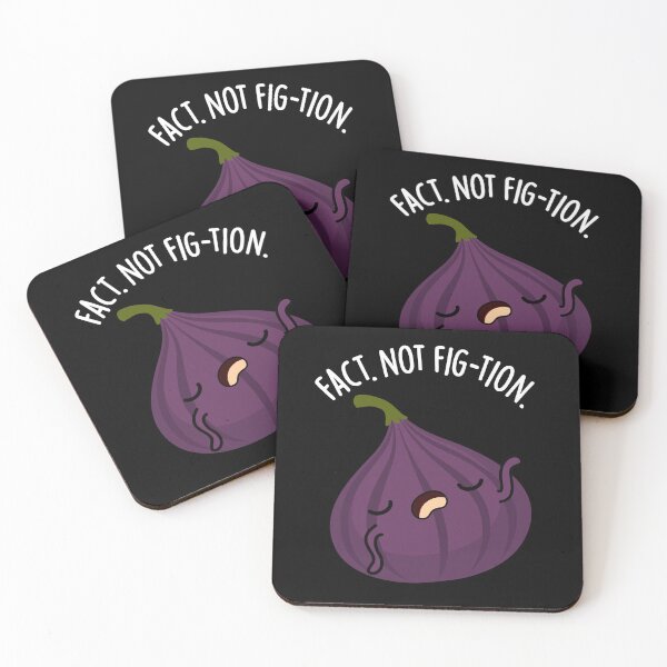 Item preview, Fact Not Fig-tion Funny Fig Pun (Dark BG) designed and sold by punnybone.