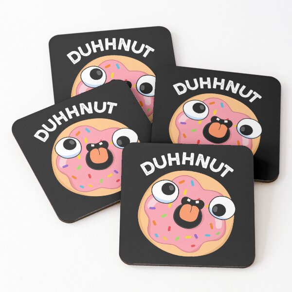 Item preview, Duhh-nut Funny Silly Donut Pu(Dark BG) designed and sold by punnybone.