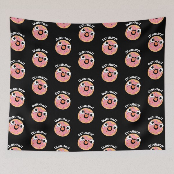 Item preview, Duhh-nut Funny Silly Donut Pu(Dark BG) designed and sold by punnybone.