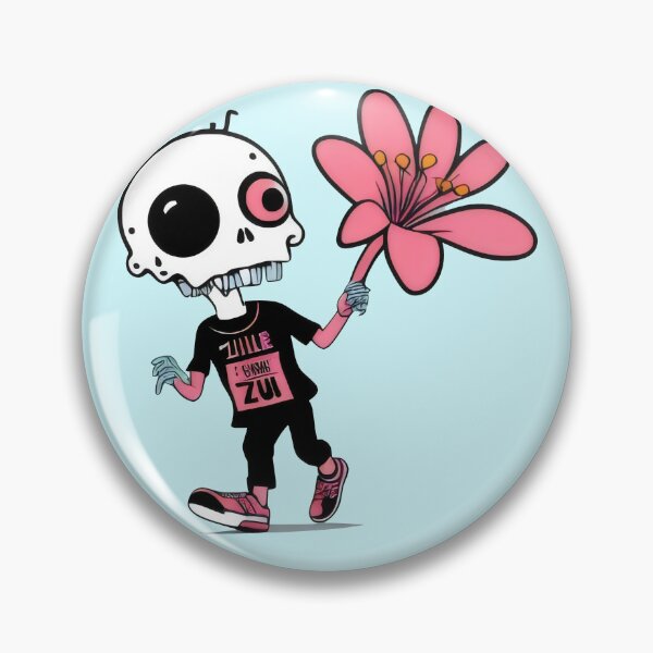 Item preview, Cute Skeleton with Giant Flower - Quirky Undead Art designed and sold by Prime-Studio.