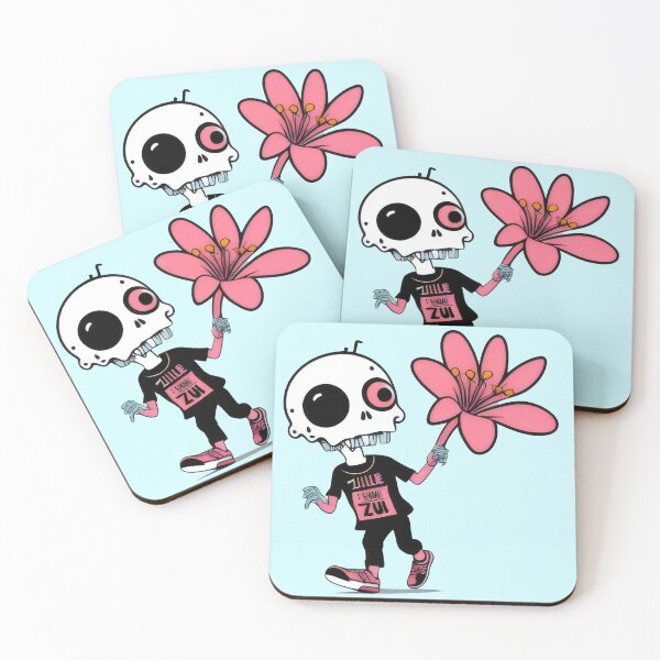 Item preview, Cute Skeleton with Giant Flower - Quirky Undead Art designed and sold by Prime-Studio.