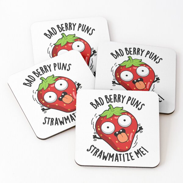 Item preview, Bad Berry Puns Straw-matize Me Funny Strawberry Pun  designed and sold by punnybone.