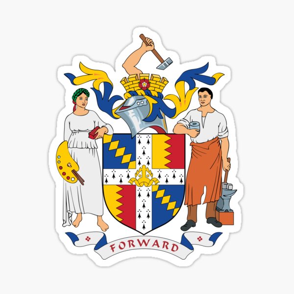 Coat of Arms of Birmingham, England Sticker