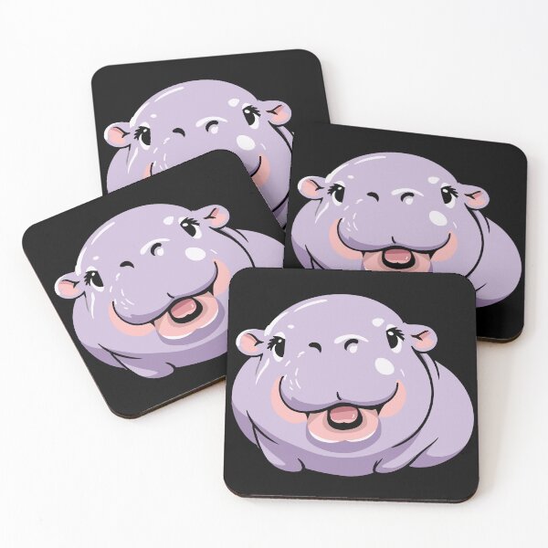 Aperçu de l'œuvre Joli motif de bébé hippopotame Moo Deng créée et vendue par NexaArts.