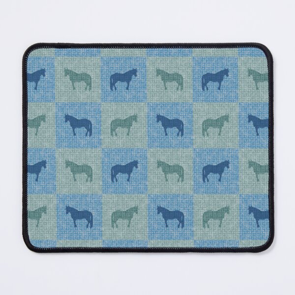 Item preview, Wild Horse Blanket Burlap Checkerboard Green and Blue designed and sold by Art in My Loft.
