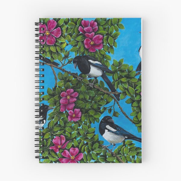 Item preview, Magpies with Roses designed and sold by Lisa Enright.