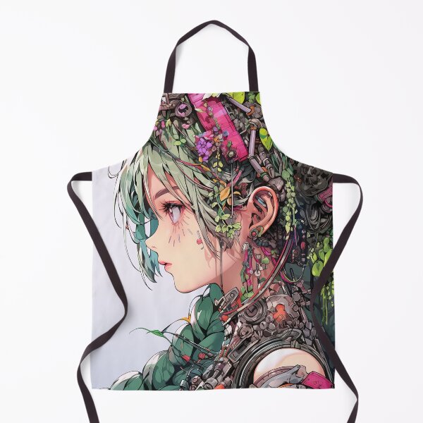 Item preview, Adorned Nature Cyberpunk Anime Girl designed and sold by bubblegoth.