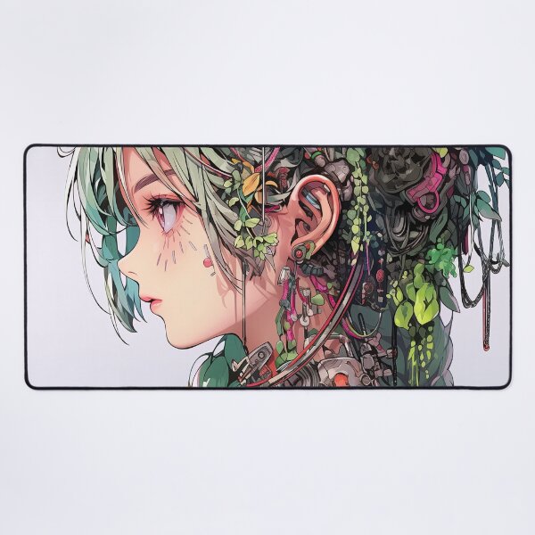 Item preview, Adorned Nature Cyberpunk Anime Girl designed and sold by bubblegoth.