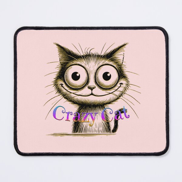 Item preview, Crazy Cat - Fun and Quirky Feline Design designed and sold by SportyAndArtful.