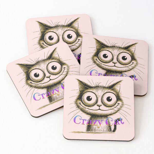 Item preview, Crazy Cat - Fun and Quirky Feline Design designed and sold by SportyAndArtful.