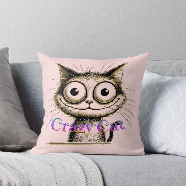 Item preview, Crazy Cat - Fun and Quirky Feline Design designed and sold by SportyAndArtful.