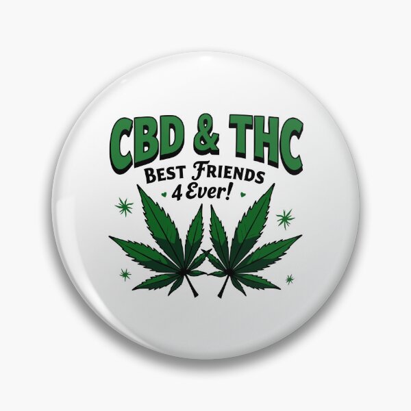 Aperçu de l'œuvre CBD et THC, meilleurs amis pour toujours ! 2 feuilles de marijuana créée et vendue par JonathanP514.