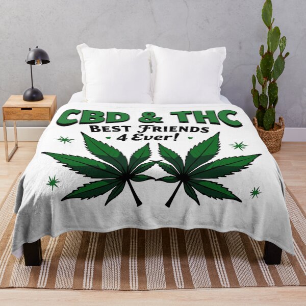 Item preview, CBD & THC best friends 4 ever! 2 marijuana leafs designed and sold by JonathanP514.