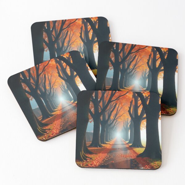 Item preview, Golden Autumn Pathway Under Quiet Trees designed and sold by PixelParinda.