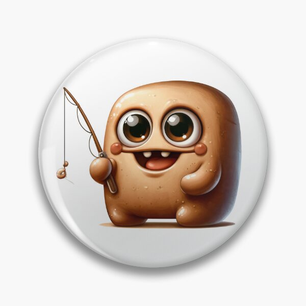 Item preview, Cute Adorable Brown Monster Fishing designed and sold by baebrand-art.