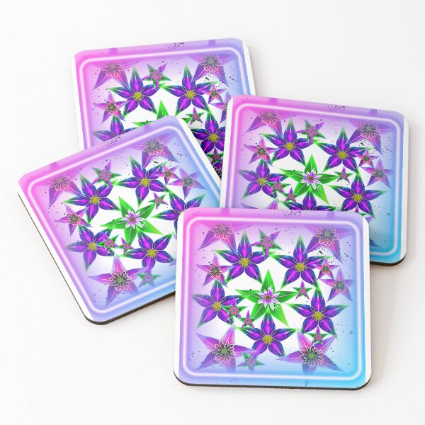 Item preview, Framed flowers with "melting transparent colors" designed and sold by Atarac.