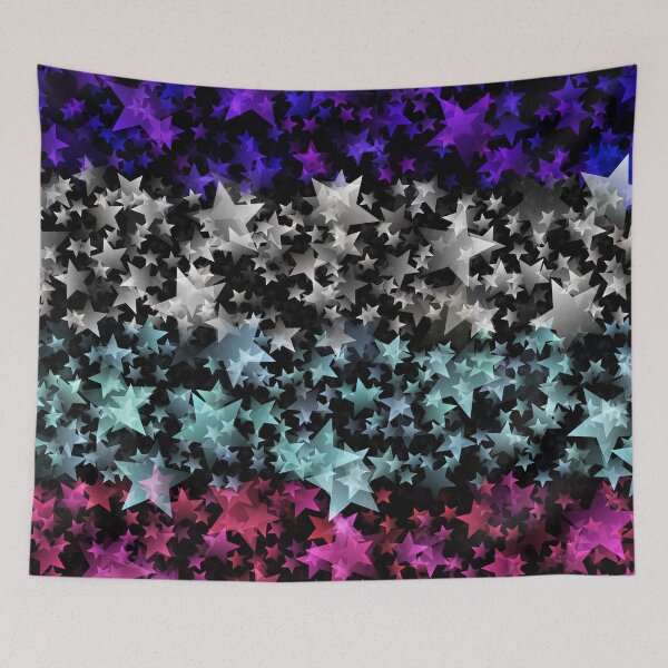 Item preview, Funky Fun Whimsical Starry Abstract Multisexual Pride Flag designed and sold by Chaos Queery.