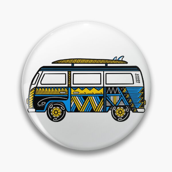 Item preview, Blue Tribal Van with Surfboard designed and sold by Steeb757.