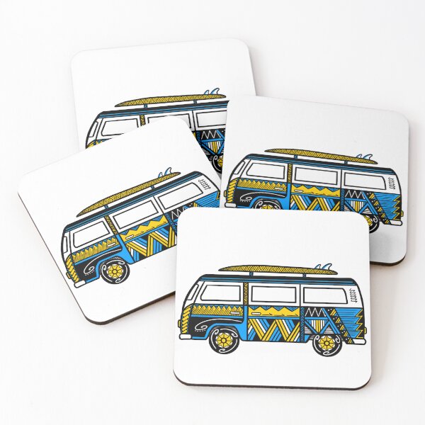 Item preview, Blue Tribal Van with Surfboard designed and sold by Steeb757.