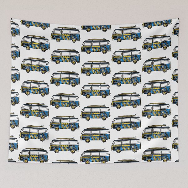Item preview, Blue Tribal Van with Surfboard designed and sold by Steeb757.