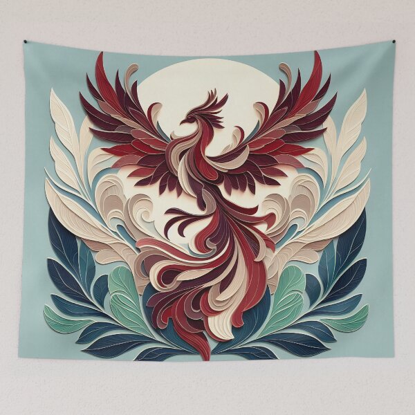 Item preview, Boho Phoenix in Red Flame Glory designed and sold by MoodyMuseArt.